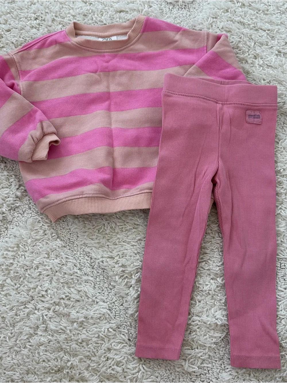 Zara Striped Pink Set